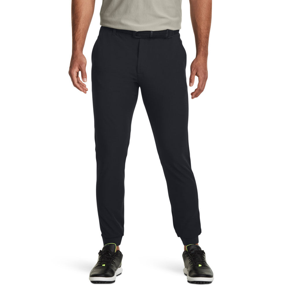 420228 Black HaloGray Under Armour Mens Drive Jogger Golf Trousers 1