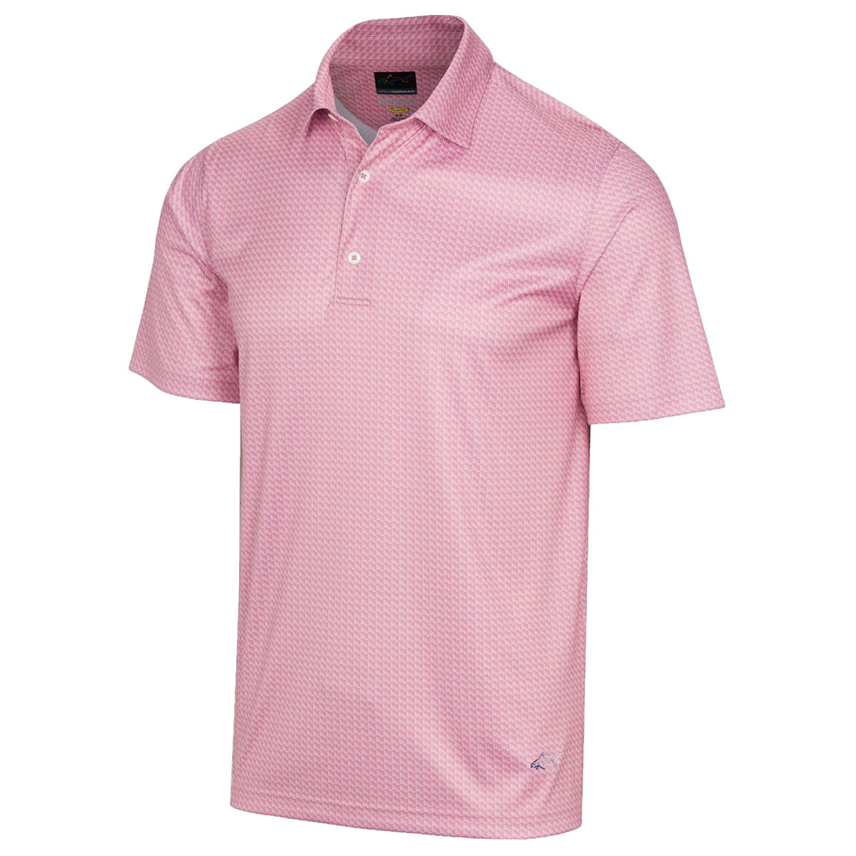 Greg Norman Men's ML75 Microlux Whale Tail Print Golf Polo Shirt from ...
