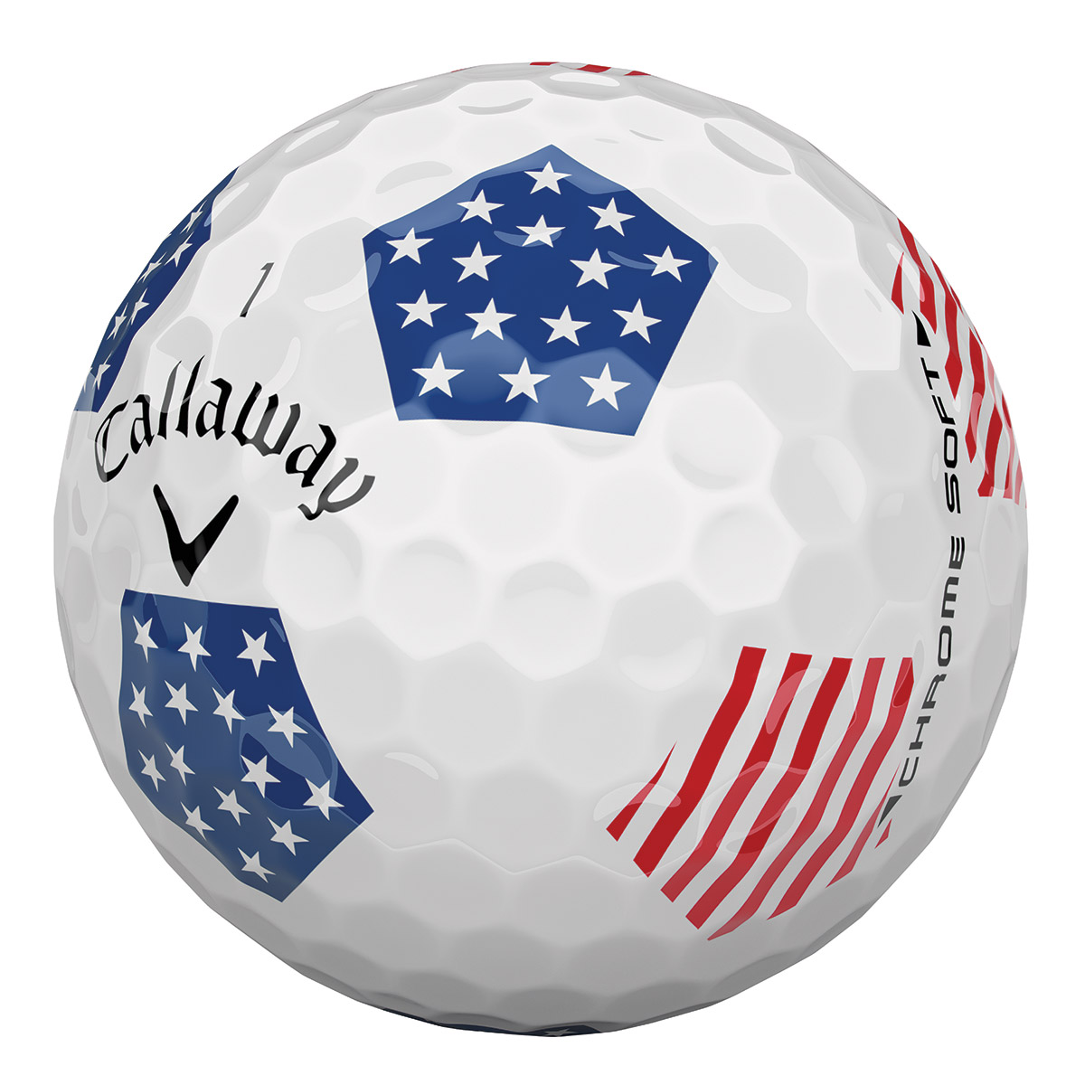 Callaway Golf Chrome Soft Truvis Stars & Stripes 12 Ball Pack From 