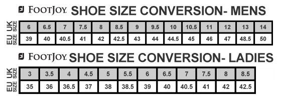 Footjoy Shoe Sizing Chart